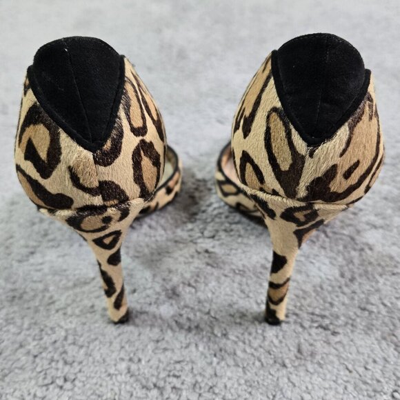 Sam Edelman Delilah Genuine Calf Hair Leopard Print D'Orsay Pointed Toe Pumps - Picture 5 of 12